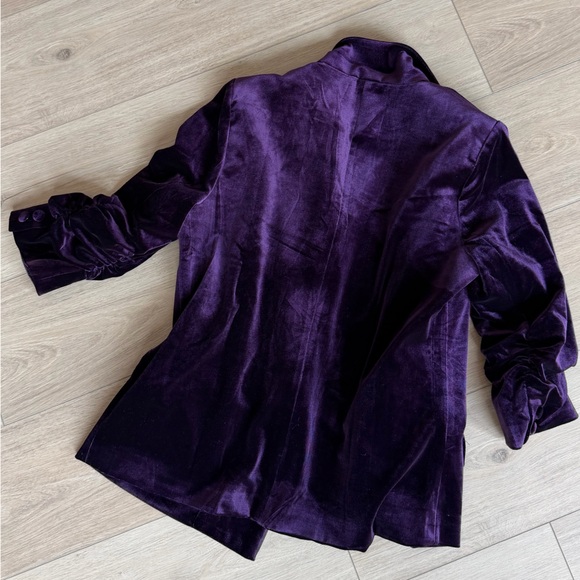 Skies Are Blue Rich Purple Velvet Blazer - Picture 5 of 5